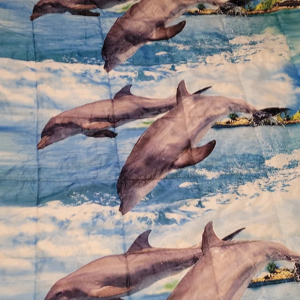Dolphin twin comforter and sham